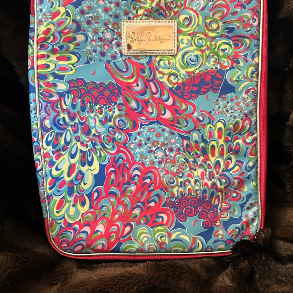 Lilly Pulitzer Pink with Gold Accent Laptop Bag